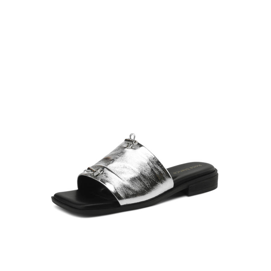 Rosa Bianca Rubber Sole Abrasion Resistant Abrasion Resistant Slide Slippers Women's