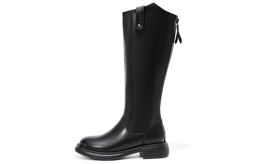 C°BANNER Leather Knee high Boots Women's Black