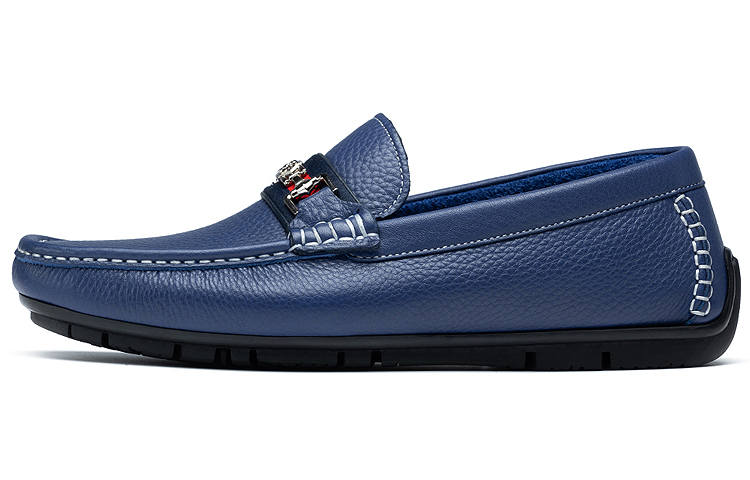 ROBERTA DI CAMERINO Cow Leather Gommino Loafers Men's Blue