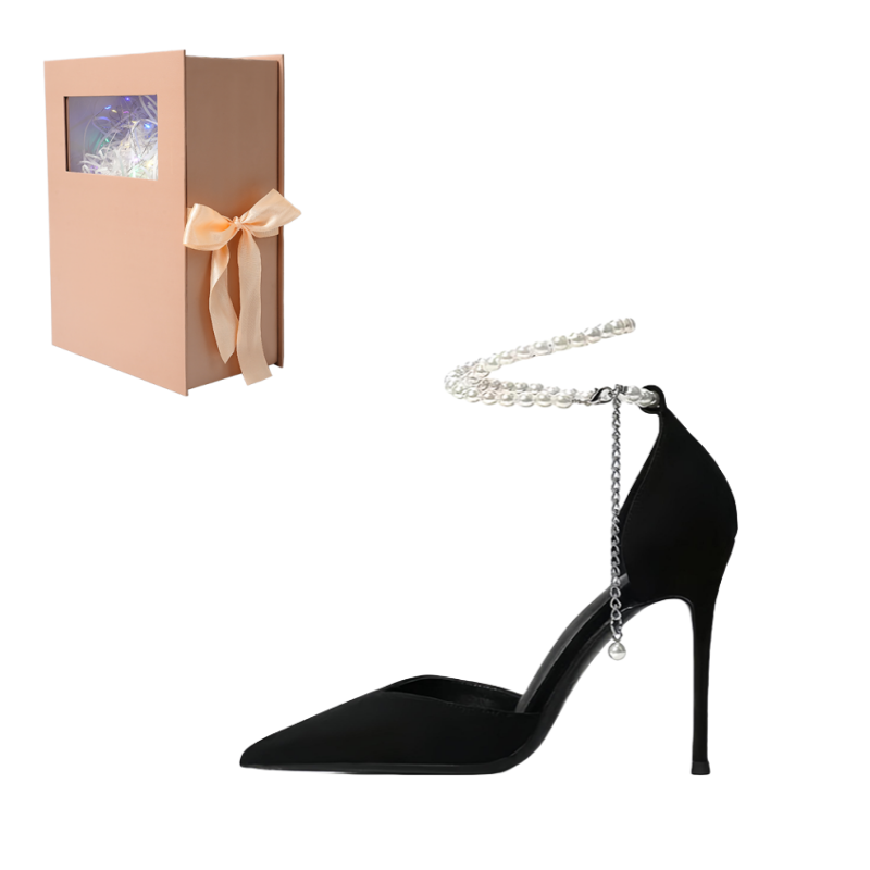 ANGEL BOY Slim Heel High Heels Women's Black