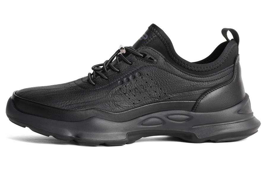 BELLE Leather Low top Casual Shoes 4.5cm Men's Black