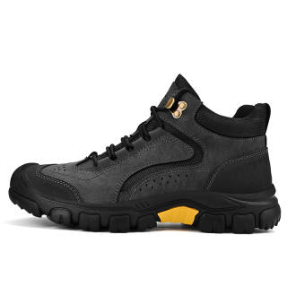 JIGONGYANG Outdoor, Thickened And Fleece Lined Slip Resistant Abrasion Resistant Mountaineering, Hiking Thermal Mid top