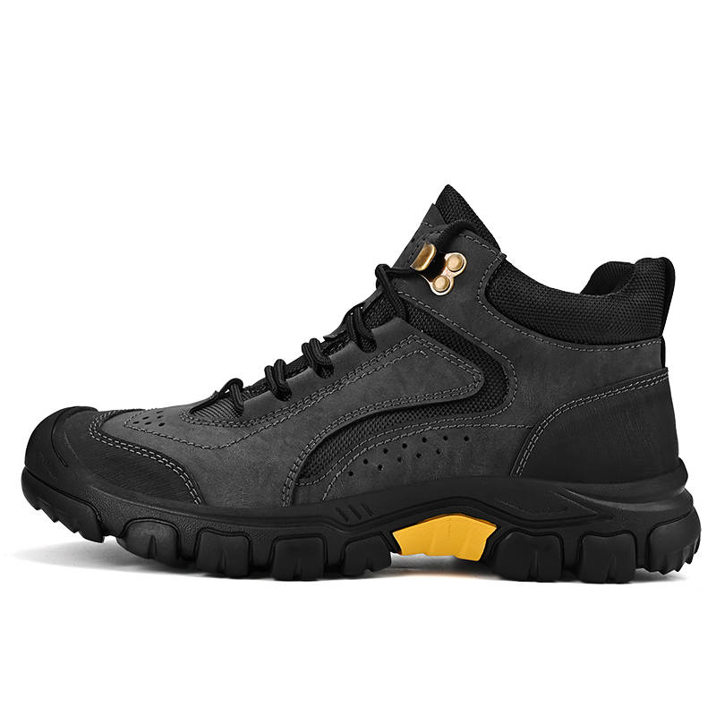 JIGONGYANG Outdoor, Thickened And Fleece Lined Slip Resistant Abrasion Resistant Mountaineering, Hiking Thermal Mid top