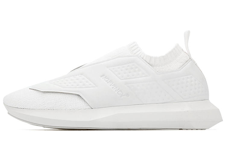 NORVINCY Walking Soft Sole Lightweight Commute White Sneakers Unisex