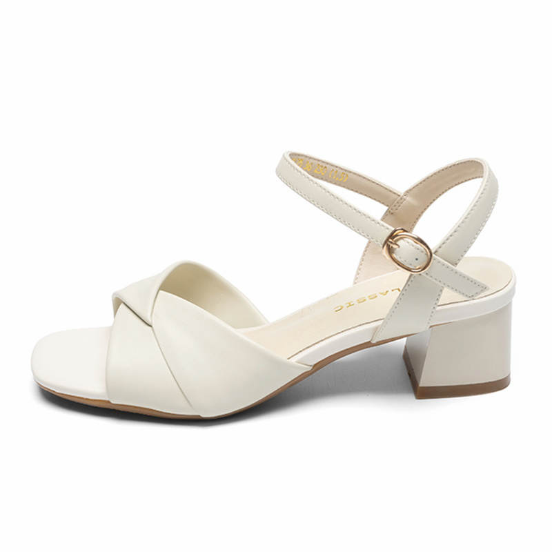 ZHR Sheepskin One Strap Sandals 4.5cm Women's
