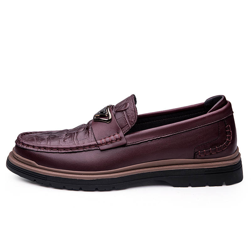 CKVUSAMG Top Grain Cow Leather Loafers Men's Burgundy