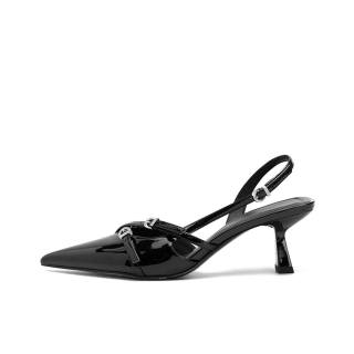 CHERRY&KALIKA Patent Leather Slim Heel High Heels Women's Black