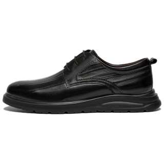 BASTO Casual Leather Shoes Men's Low Top Black