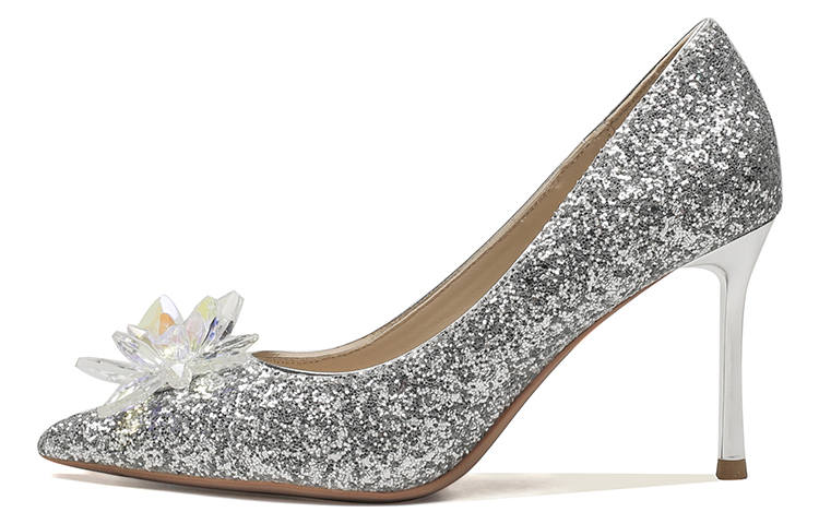 Ainer-cat Ainer cat Slim Heel High Heels 8cm Women's Silver
