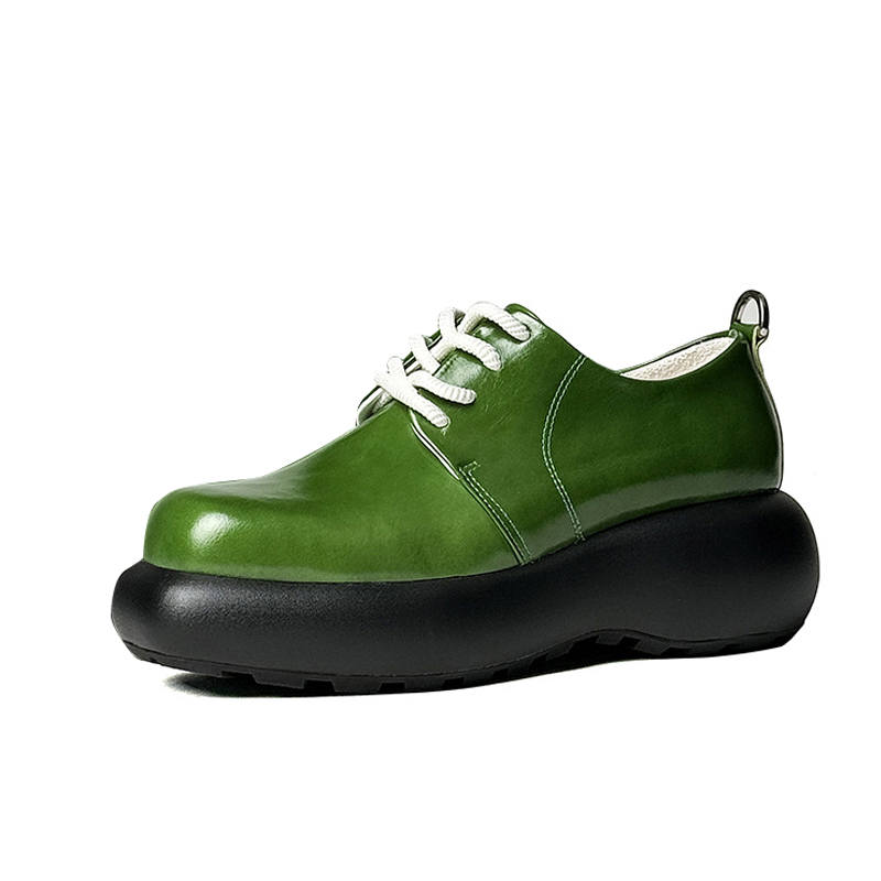 VAEL Top Grain Cow Leather Men's Casual Shoes Men's Green