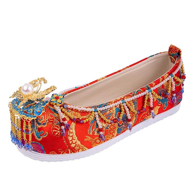 WUXIUYUAN Dance Embroidery Casual Single Shoes Women's
