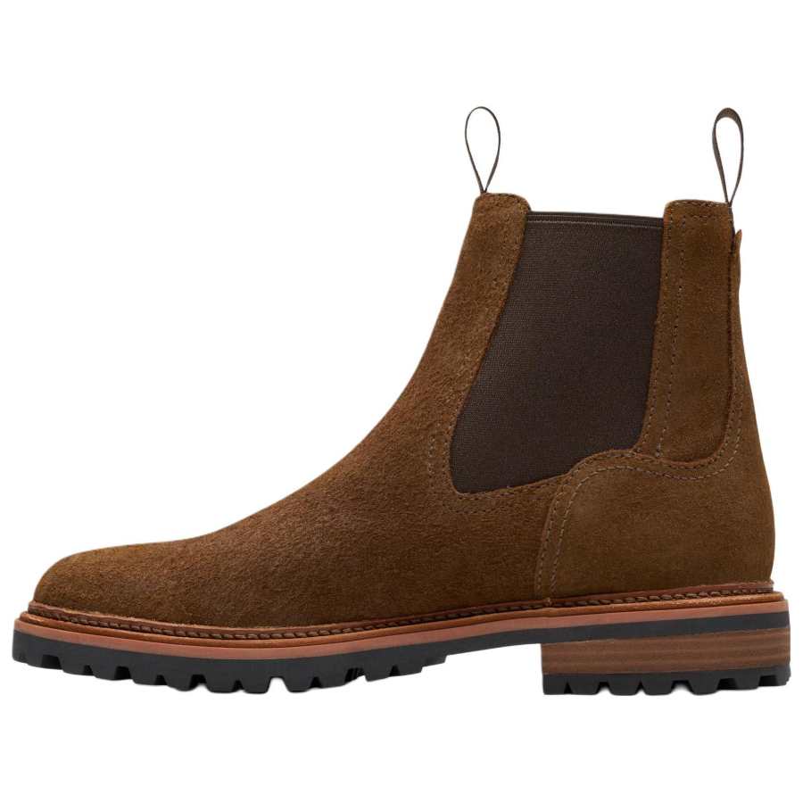 Clarks Suede Short Chelsea Boots Men's Brown