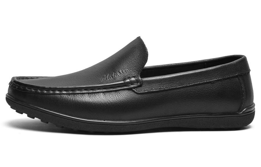 Mulinsen Top Grain Cow Leather Casual Shoes Men's Black