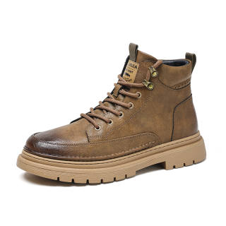AIBAOLUO Combat Boots Men's Brown/Black