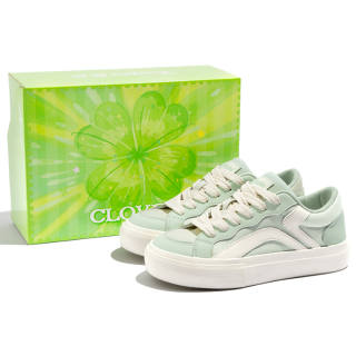 TUOPIN Pai Shoes Campus Style, Lucky Four Leaf Clover Summer Dopamine Dressing, Versatile Casual Commute