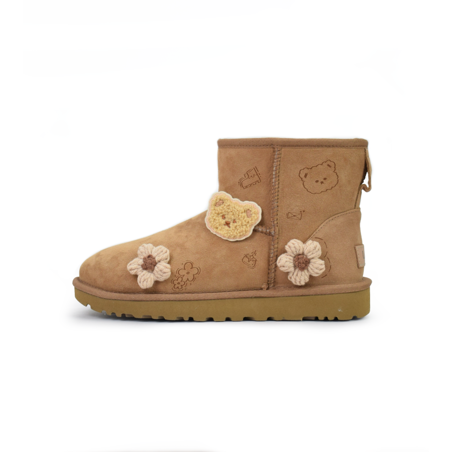 UGG UGG CLASSIC MINI Sheepskin Snow Boots Women's Chestnut