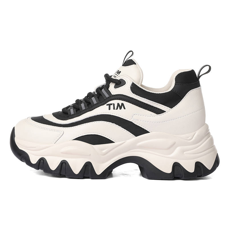 JINSITU Cow Leather Coverage Low top Chunky Sneakers Women's