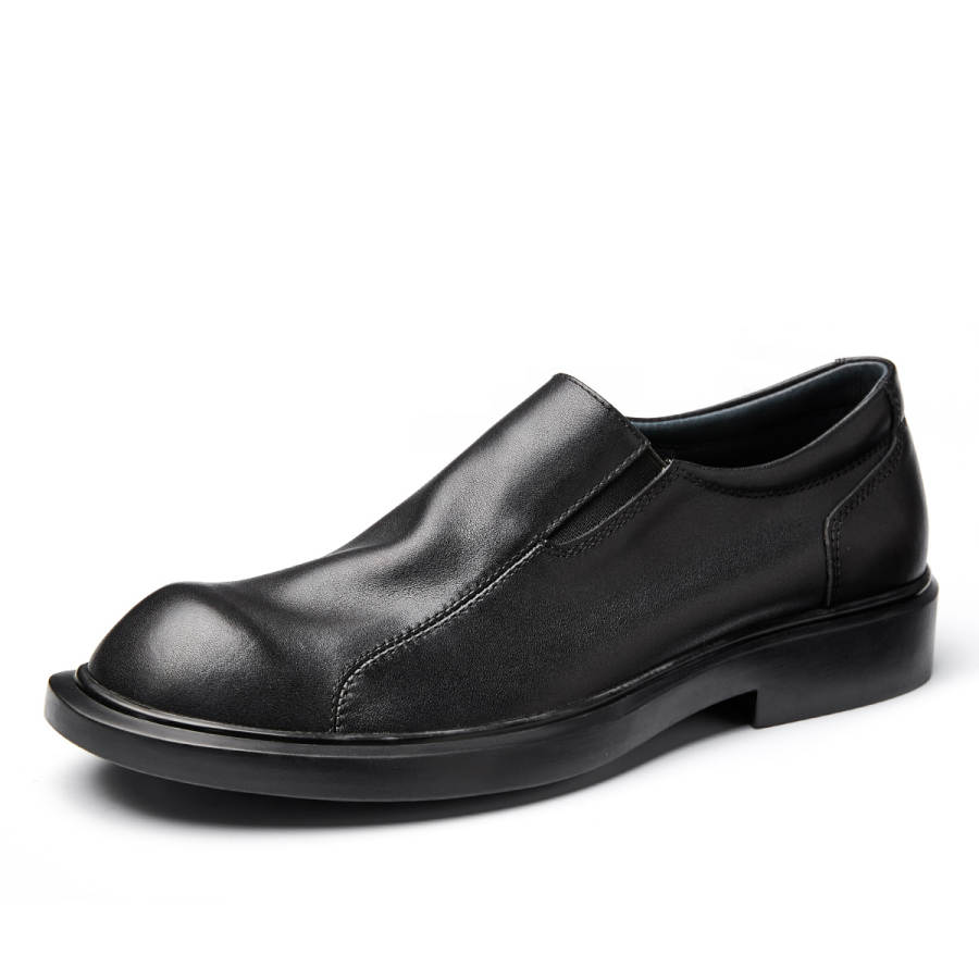 Brounvanm Top Grain Cow Leather Dress Shoes Men's Black