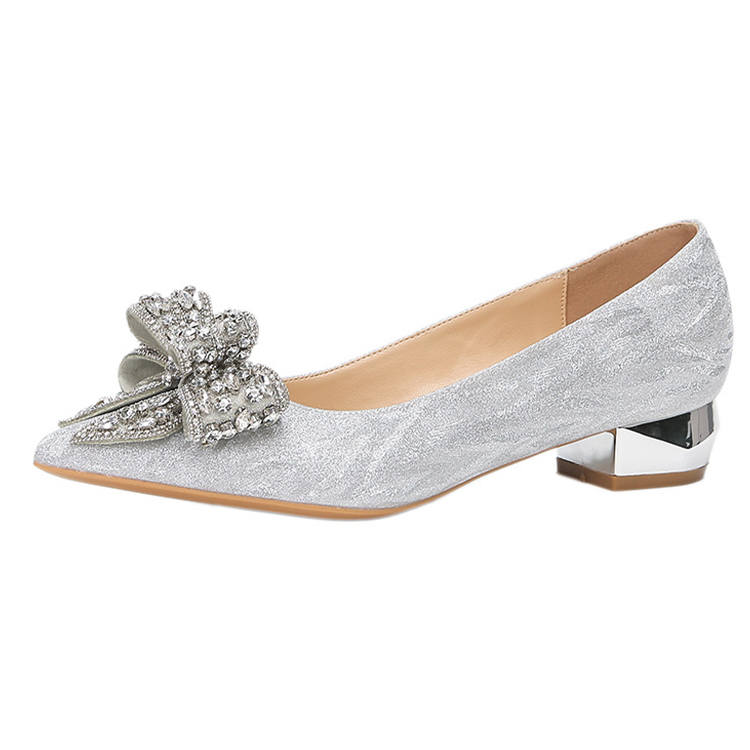 TADSW High Heels Women's Silver/Champagne Gold