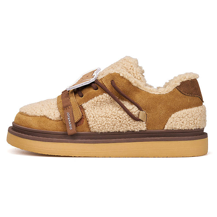 Joy&Mario Cow Split Leather Low top Skateboard Shoes Women's