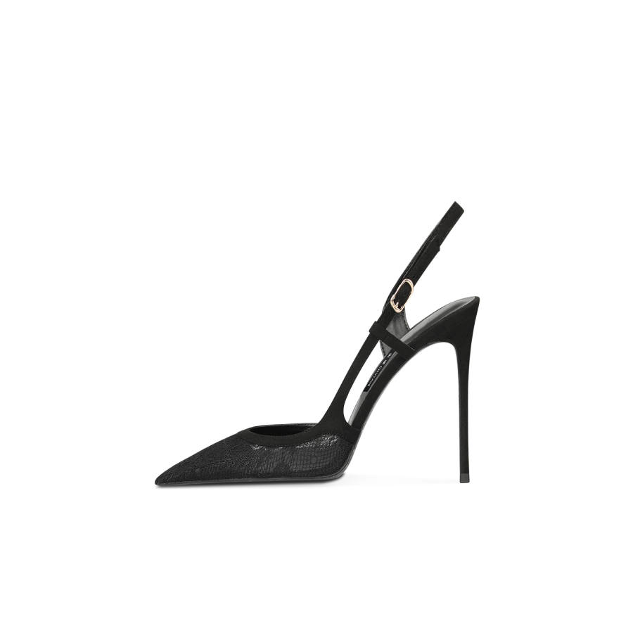 CHUYANG Mesh High Heels Women's Black