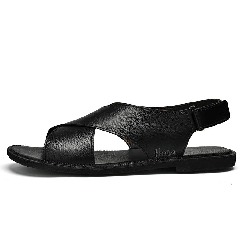 HAOXING HAOXING Cow Split Leather Beach Sandals Men's