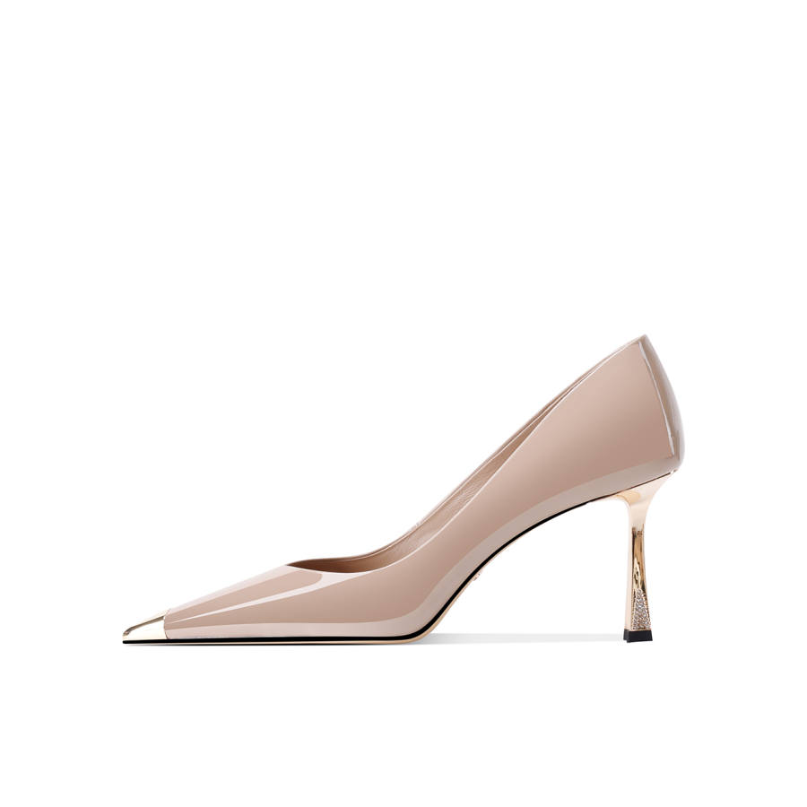 Shesrim Patent Leather Slim Heel High Heels 8cm Women's