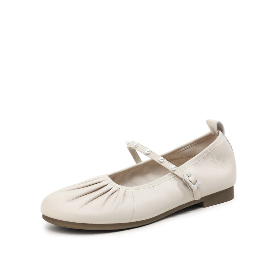 OCCAMAN Sheepskin Chunky Heel Mary Jane Shoes 1.5cm Women's