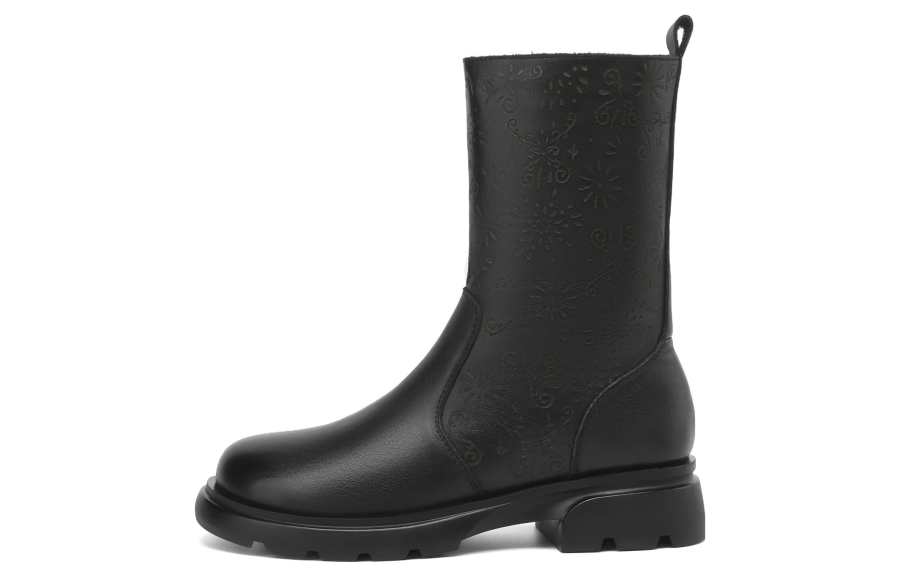 OCCAMAN Cow Leather Ankle Boots 3.8cm Women's