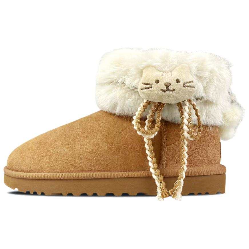 UGG CLASSIC MINI Sheepskin Thermal Abrasion Resistant Thermal Abrasion Resistant Short Snow Boots Women's Chestnut