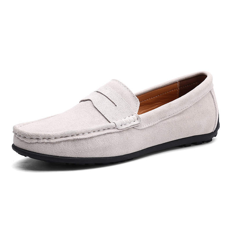 SENJIALUO Cow Suede Loafers Men's