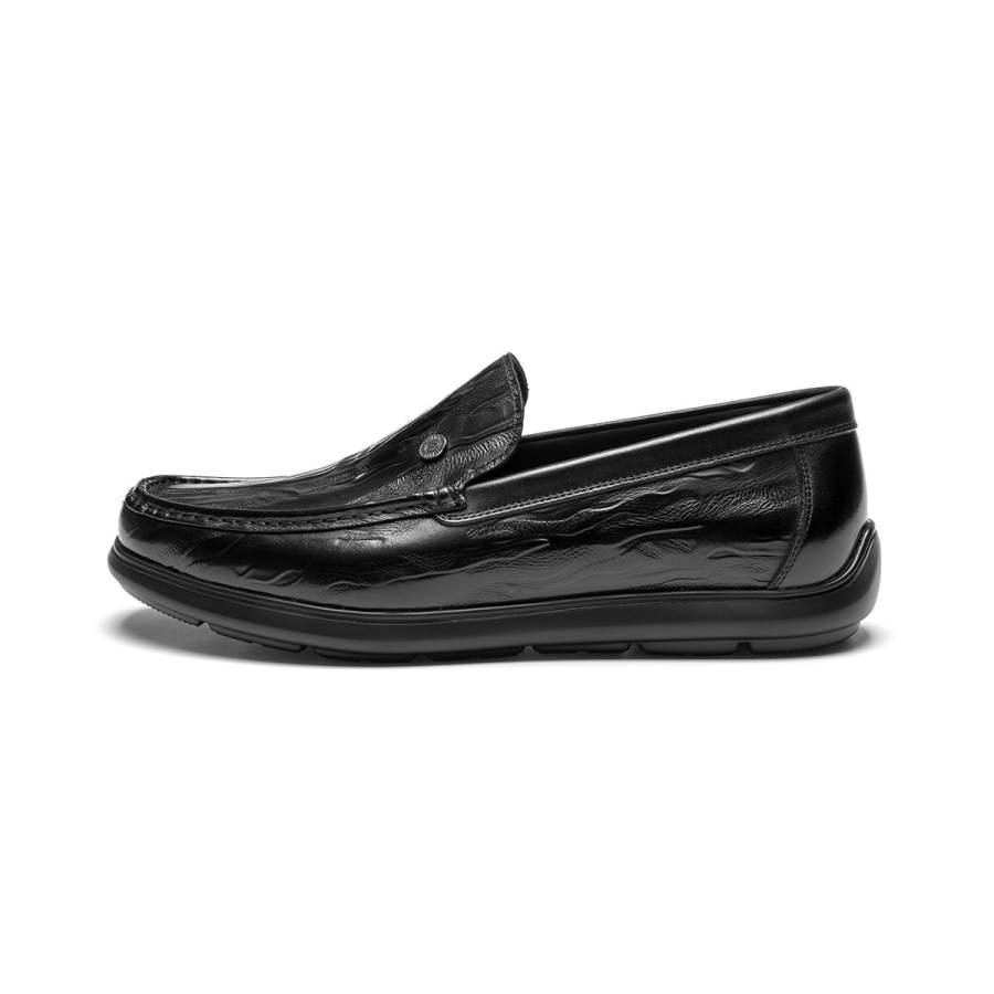 J.BENATO Cow Leather Casual Shoes Men's Black