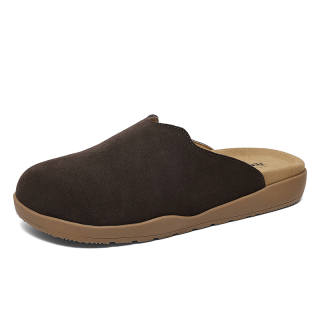 TEMPUR Closed Toe Slippers Unisex Dark Coffee