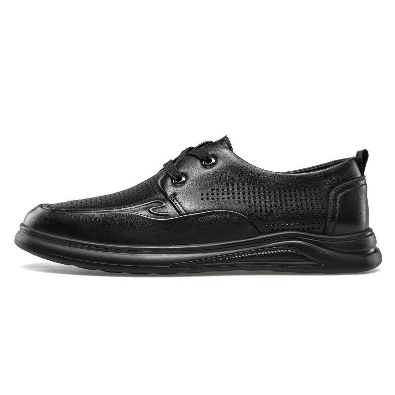 KANGNAI Casual Leather Shoes Men's Low Top