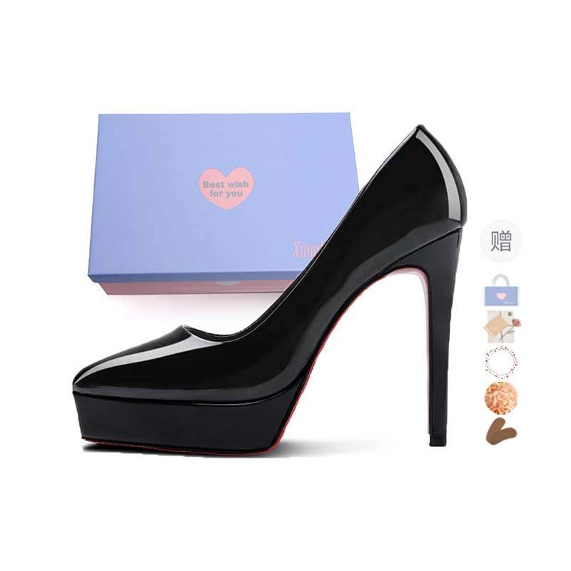 Xingdiman Pu Slim Heel High Heels 12cm Women's