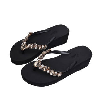 GULIA Abrasion Resistant Abrasion Resistant Flip Flops Women's Black