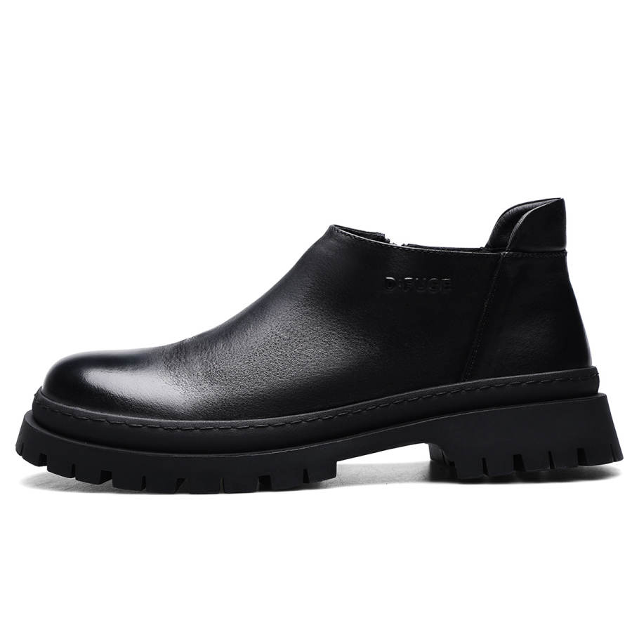D:FUSE SCANDINAVIA D FUSE SCANDINAVIA Cow Leather Casual Shoes Men's Black