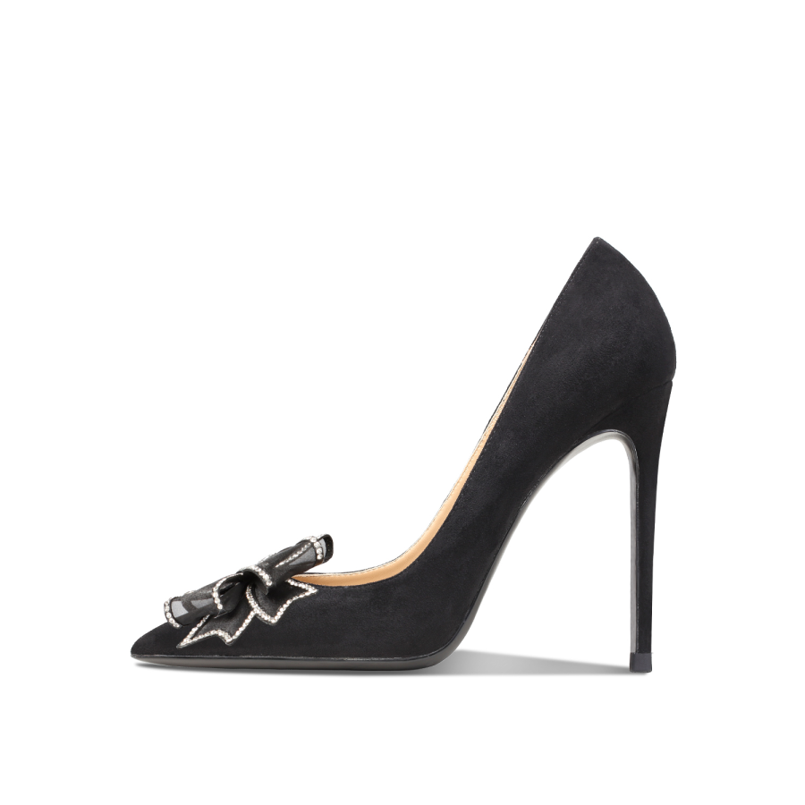 Siwei Siwei Suede Slim Heel High Heels Women's Black