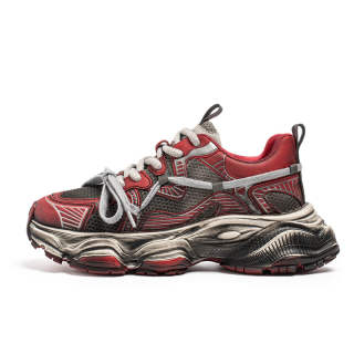 JANECO Leather Low top Chunky Sneakers Men's