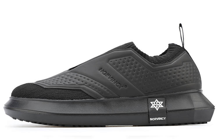 NORVINCY Fabric Stylish Skateboarding Shoes Unisex Black