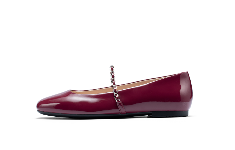Ecco Dance Joy Collection Flat Mary Jane Shoes Women's Dark Gemstone Red 234333