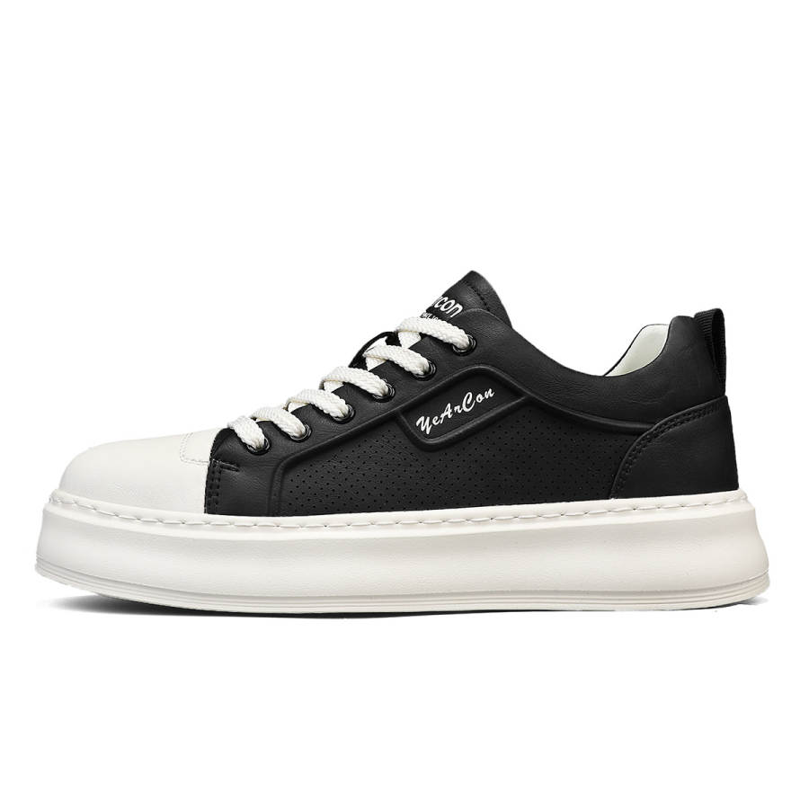 YEARCON Skateboard Shoes Men's Low Top Black, White, Brown, Yellow