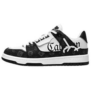 Cabbeen Paisley Textile, Synthetic Leather Breathable Low top Skateboard Shoes Men's Couple