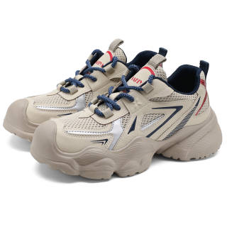 Safiya Cow Split Leather Low top Chunky Sneakers Women's