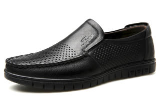 HUANAI Top Grain Cow Leather Dress Shoes Men's Black
