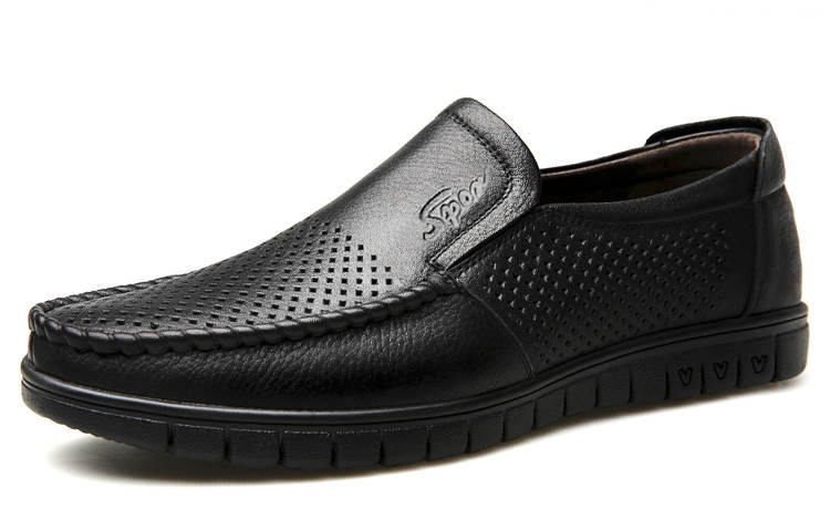 HUANAI Top Grain Cow Leather Dress Shoes Men's Black