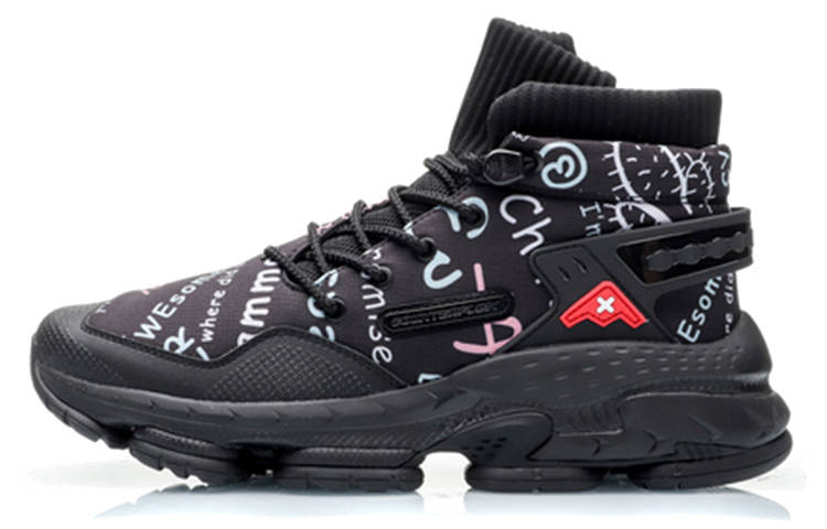 Li-Ning Li Ning CF Countflow AMMO 'Black' Non slip Lightweight High top Sports Casual Shoes Men's Black