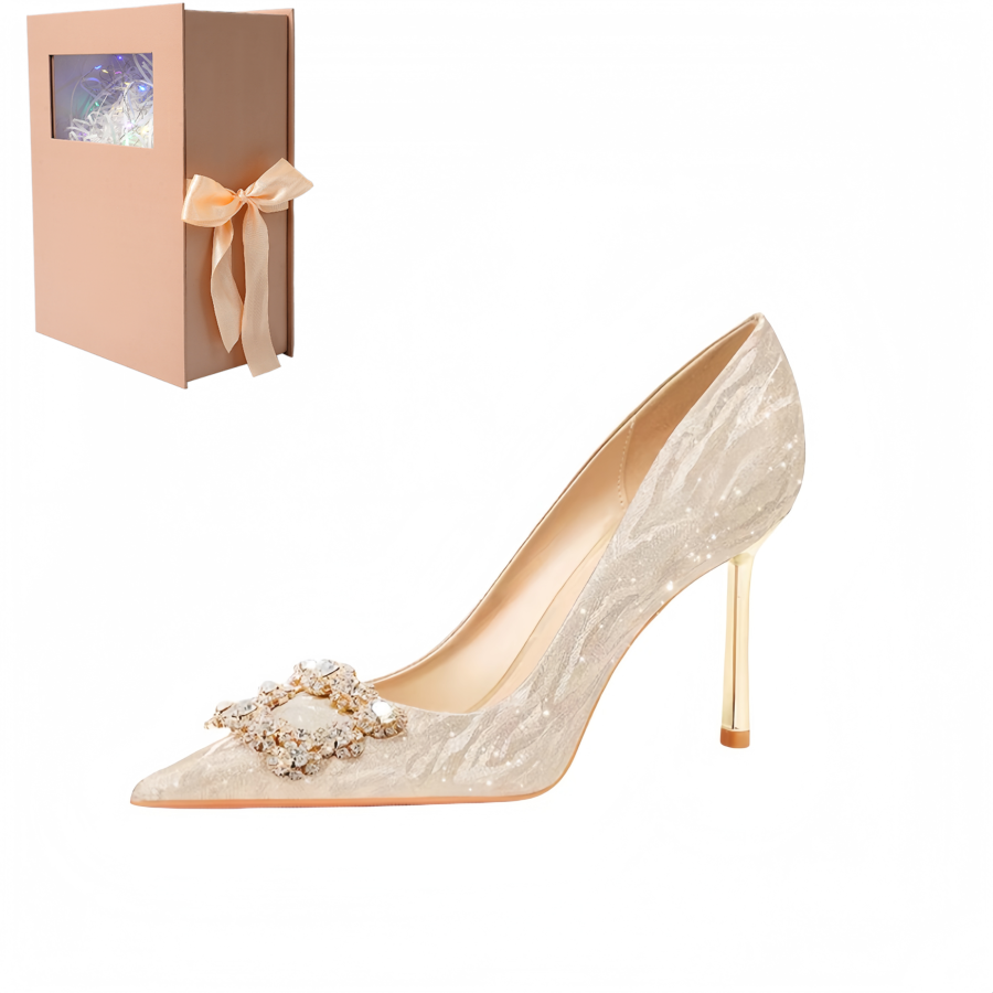 ANGEL BOY High Heels Women's Silver Champagne