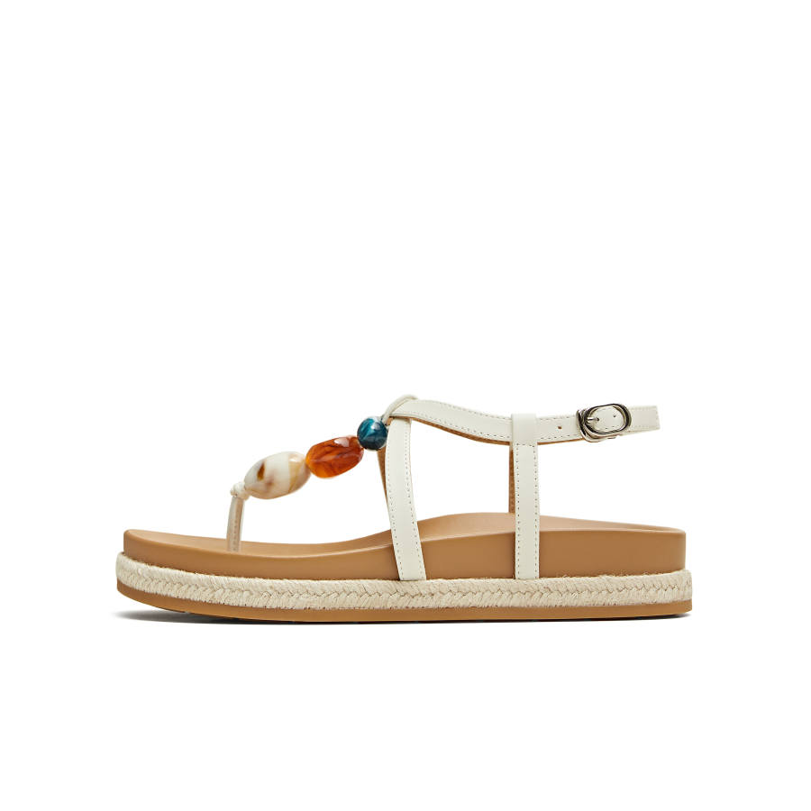 Teenmix Tricolor Stone Collection One Strap Sandals Women's