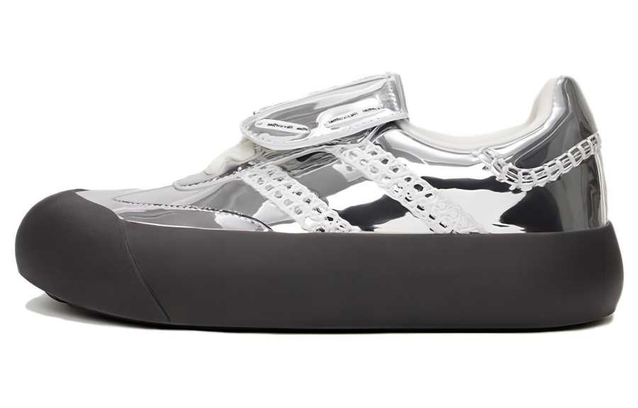 GOOD BAI DUM Low top Skateboard Shoes Unisex Silver